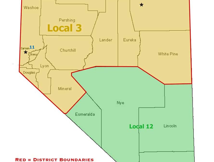 Nevada Counties Map