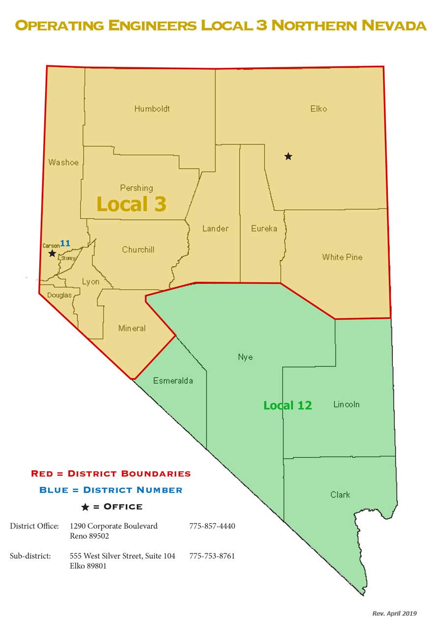 Nevada Counties Map